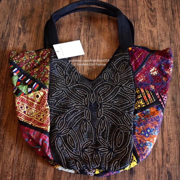 ANTIK BATIK Embroidered Bag Intricate Luxe Paris - Picture 2 of 5