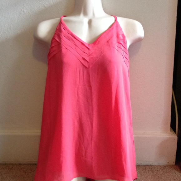 Pink flowy top