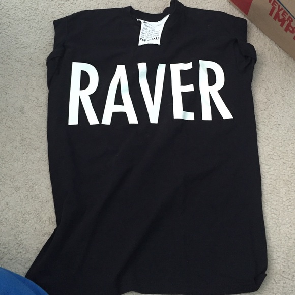 Topshop "raver" tee glow in dark