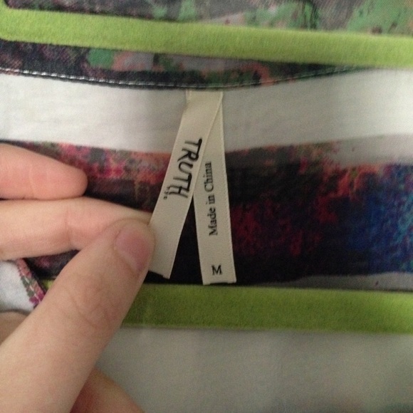 Sheer patterned button down - Picture 2 of 2