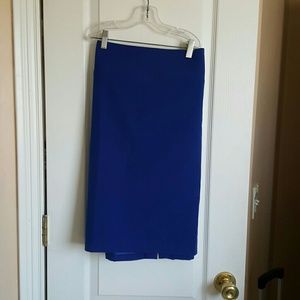 Blue pencil skirt