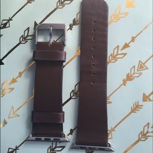 iWatch brown leather band