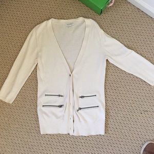 Ivory banana republic cardigan