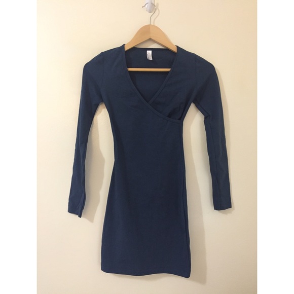 American Apparel Dark Blue/Green Bodycon Dress