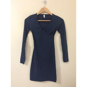 American Apparel Dark Blue/Green Bodycon Dress