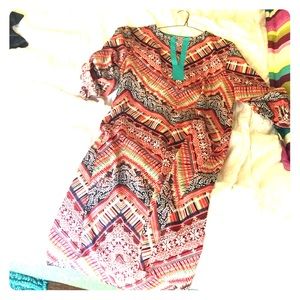 Multicolor long sleeved Antonio Milani dress