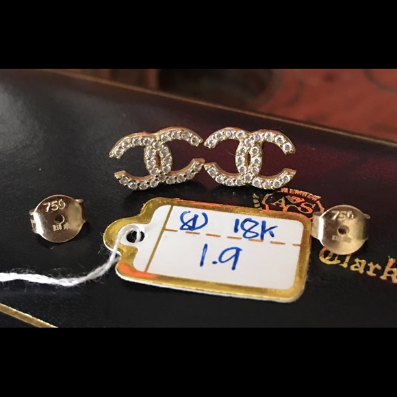 Cc earrings18k
