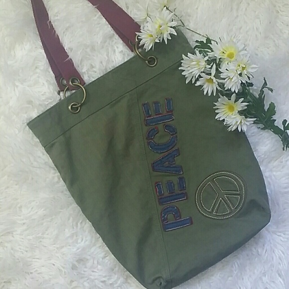 Olive Hippy Denim Tote