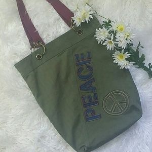 Olive Hippy Denim Tote