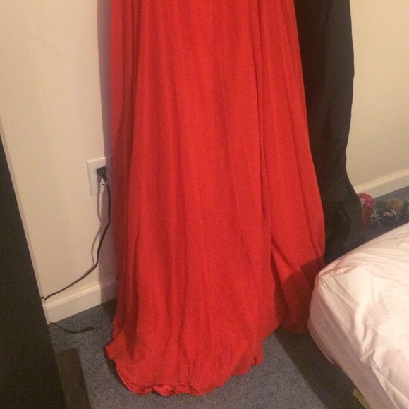 Strapless red prom dress - Picture 4 of 4
