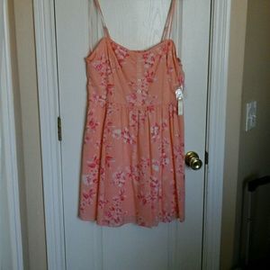Pink floral summer dress