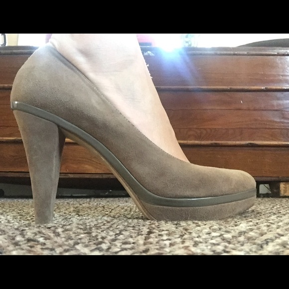 Beige Nude Suede Heels Pumps Antonio Melani Sz 9