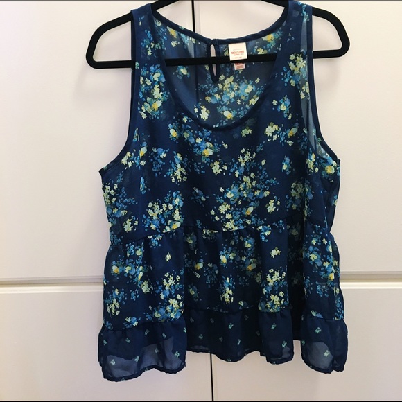 Sheer layered floral top