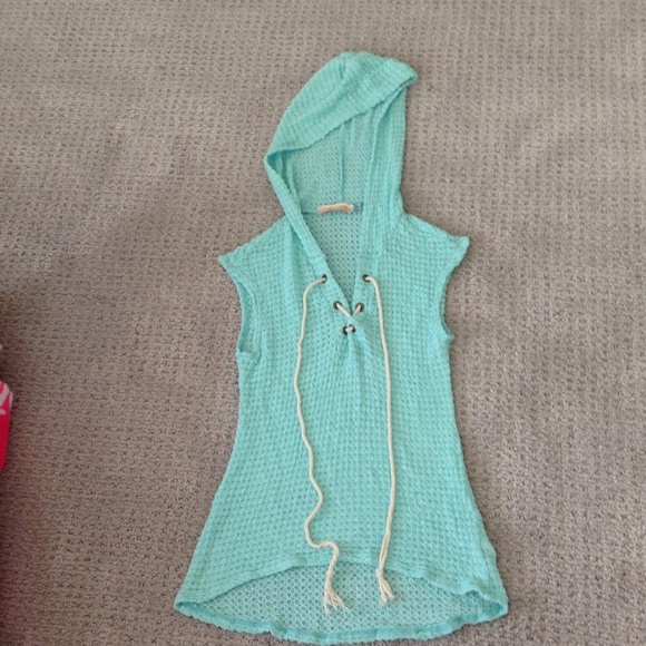 mint green coverup in kids size small - Picture 1 of 1