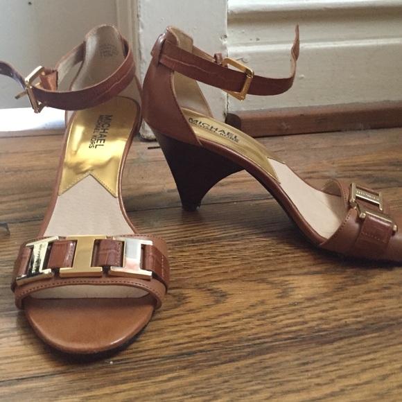 Michael Kors brown summer wedges