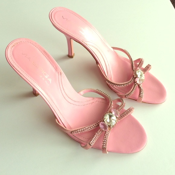 VIA SPIGA diamond pink heels