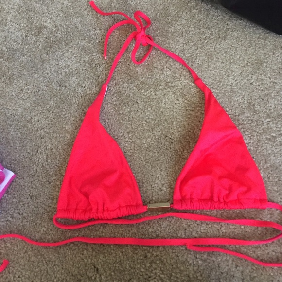 Red triangle bikini