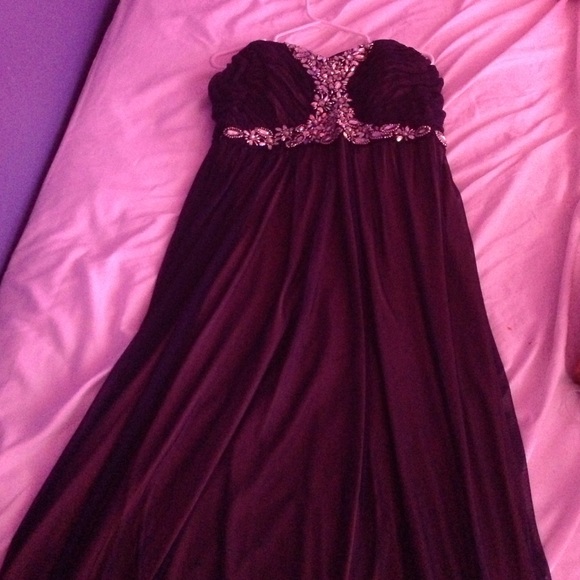 PLUS SIZE Navy Blue Prom Dress