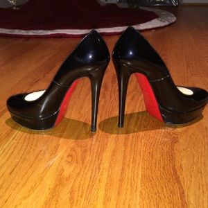 Christian Louboutin Black Patent Heels- size 37
