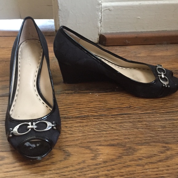 Black coach wedges