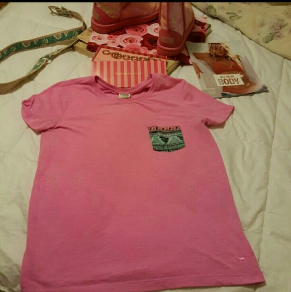 SOLD Victoria's Secret PINK Aztec  Pocket Tee!