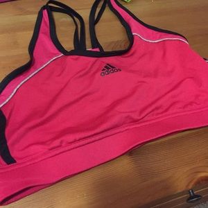 Hot pink adidas sports bra