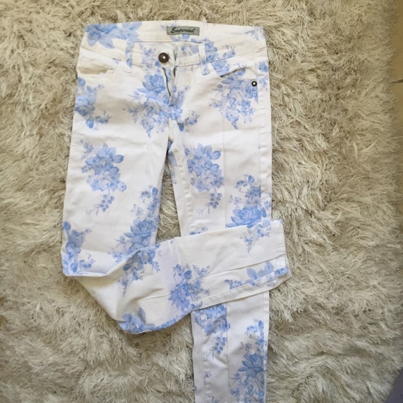 Flower jeans