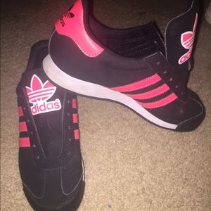 Pink and Black Adidas