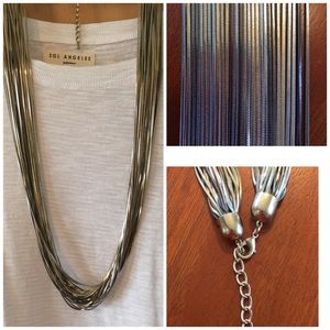 Multi metal statement necklace