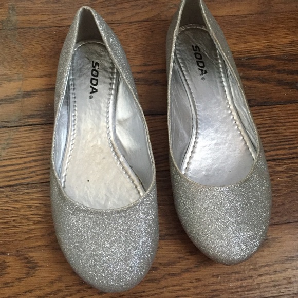 Silver glitter shoes