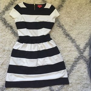 Striped Fit and Flare Dress