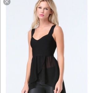 Bebe Bandage Babydoll Top BRAND NEW size M
