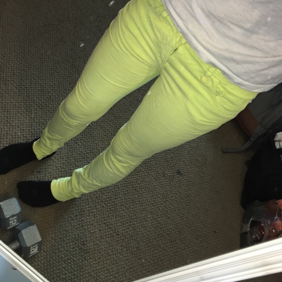 Neon Green/yellow ish skinny corduroys!