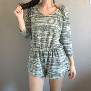 URBAN OUTFITTERS Grey Marled Soft Romper