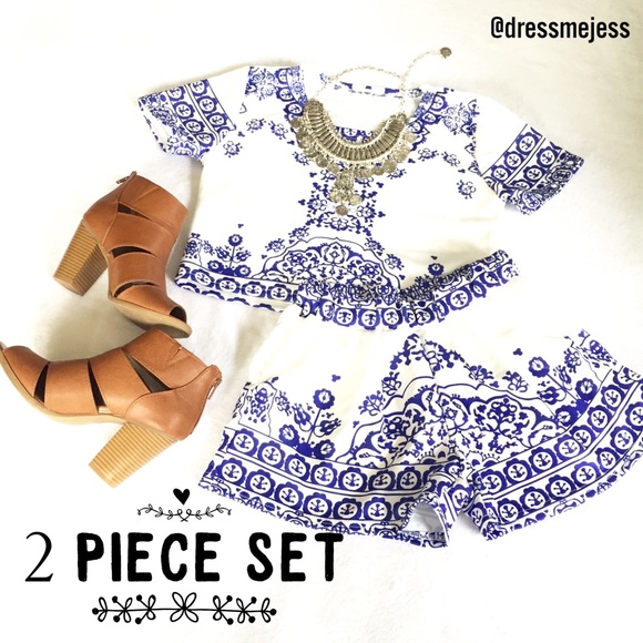 Two Piece Porcelain Print Set