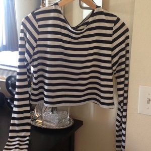 Zara Striped Crop Top ***New Never Used****