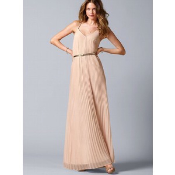Knife pleat maxi dress VS