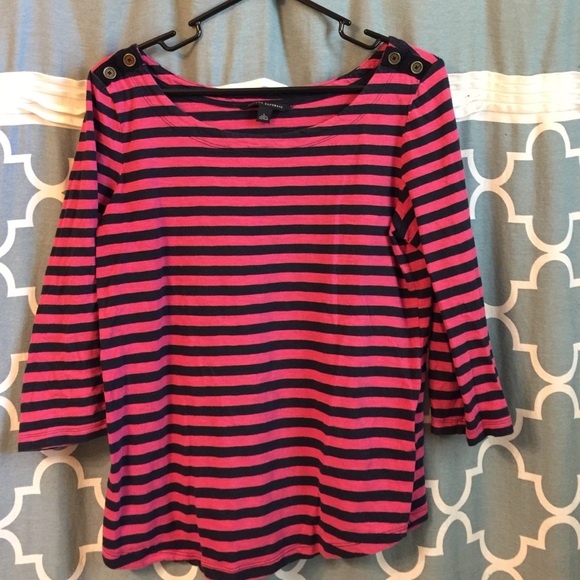 Banana republic 3/4 sleeve striped top
