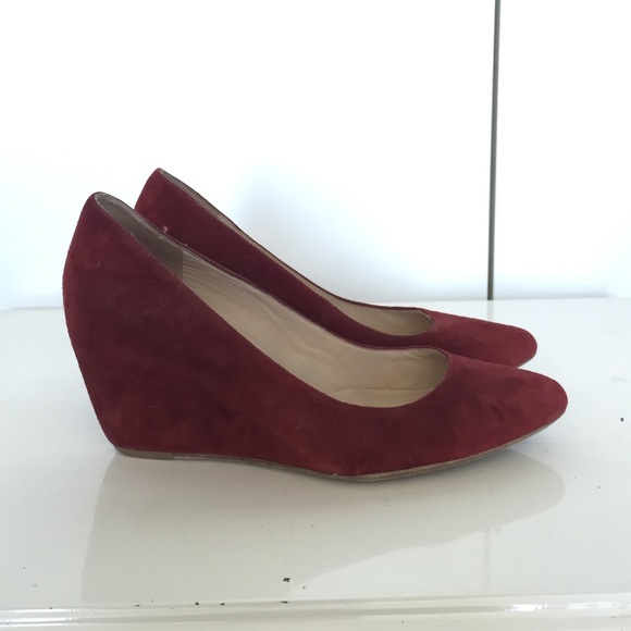 KORS Michael Kors Burgundy Suede  Wedges