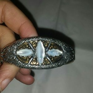 Sterling Silver bracelet with inlay