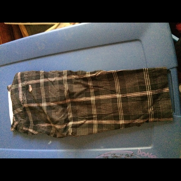 Roxy plaid bermuda shorts