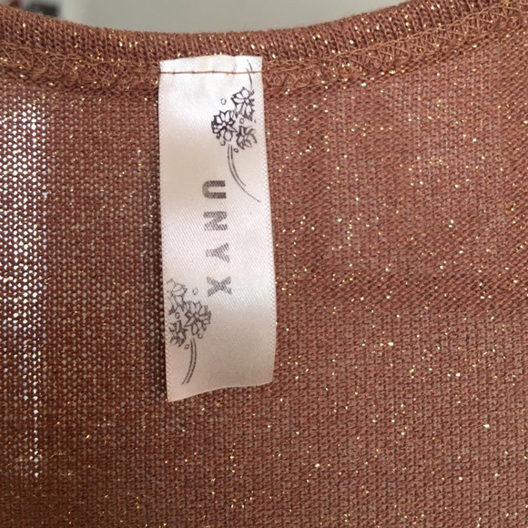 Gold and tan shimmery top. - Picture 4 of 4