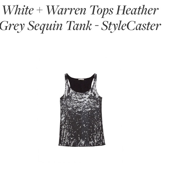 White+warren sequin top