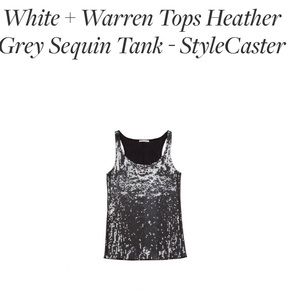White+warren sequin top