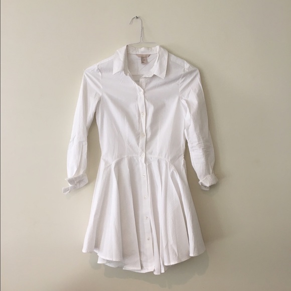 Seersucker shirt dress