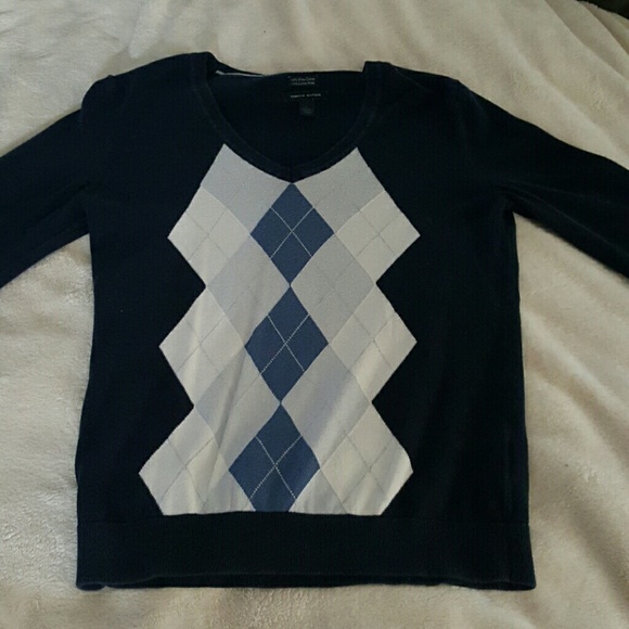Tommy Hilfiger Navy Argyle Sweater