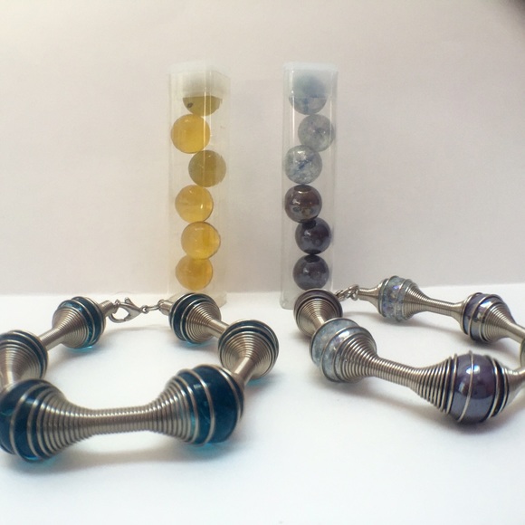 2 Marble mix and match bracelets.