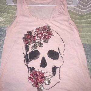 Sparkly skull tank!