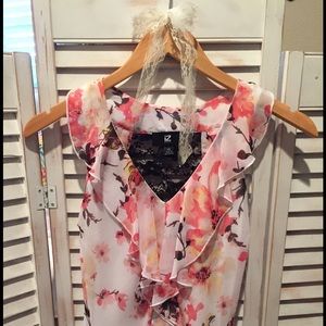 Fun, flirty floral tank top