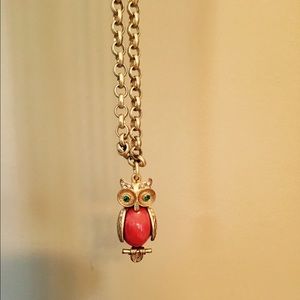 Sweet owl necklace. Chain length is 17 inches.